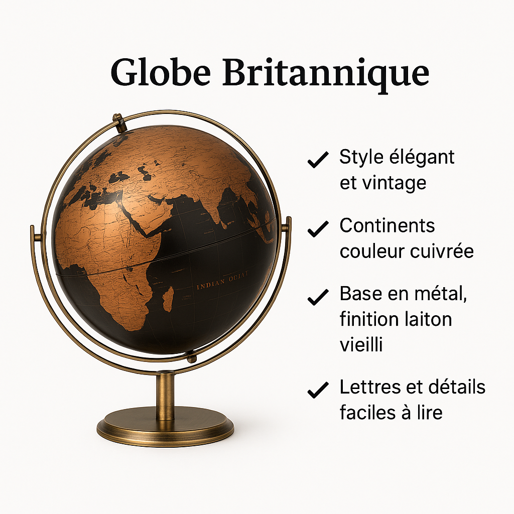 Globe Terrestre Britannique globe terrestre