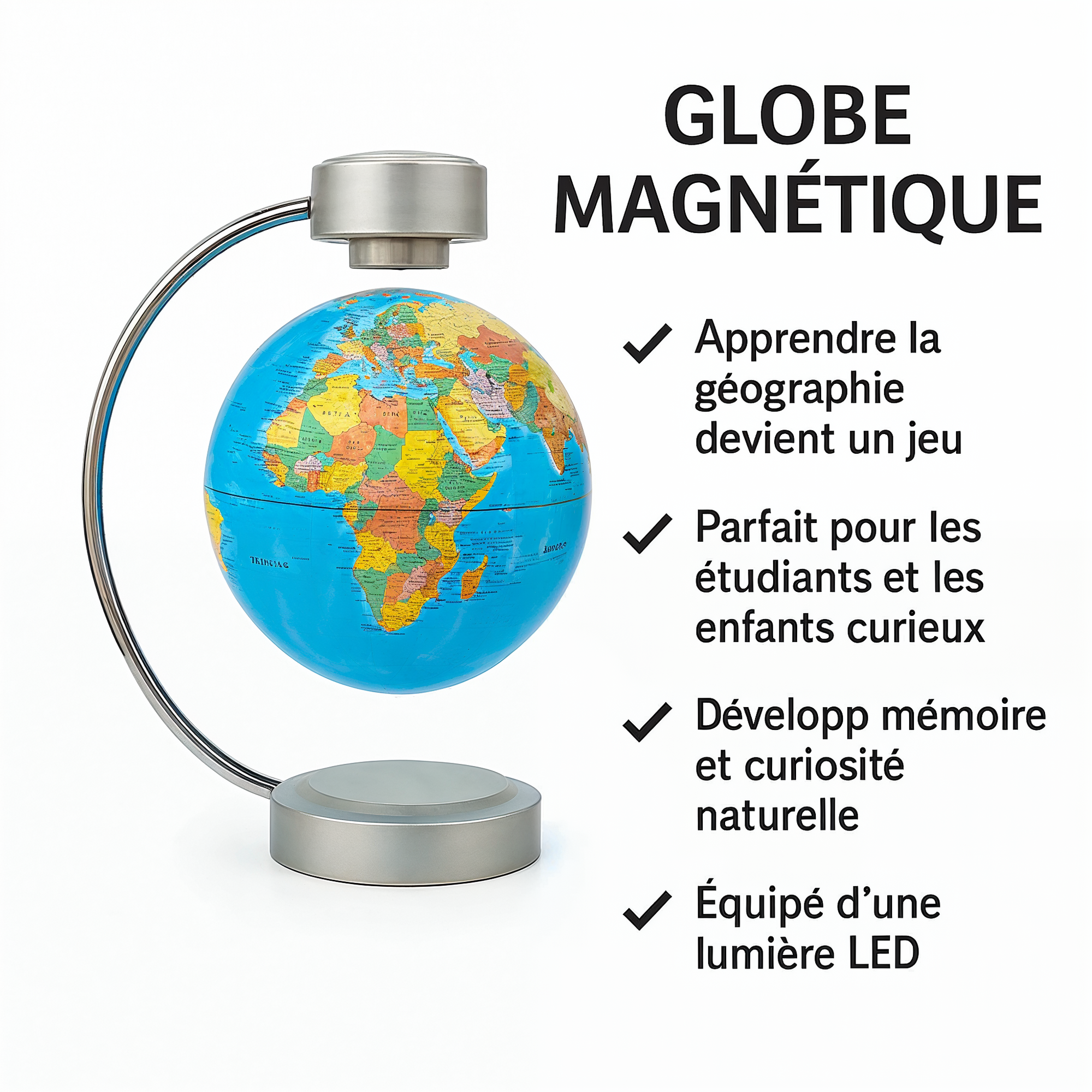 globe terrestre en lévitation globe terrestre
